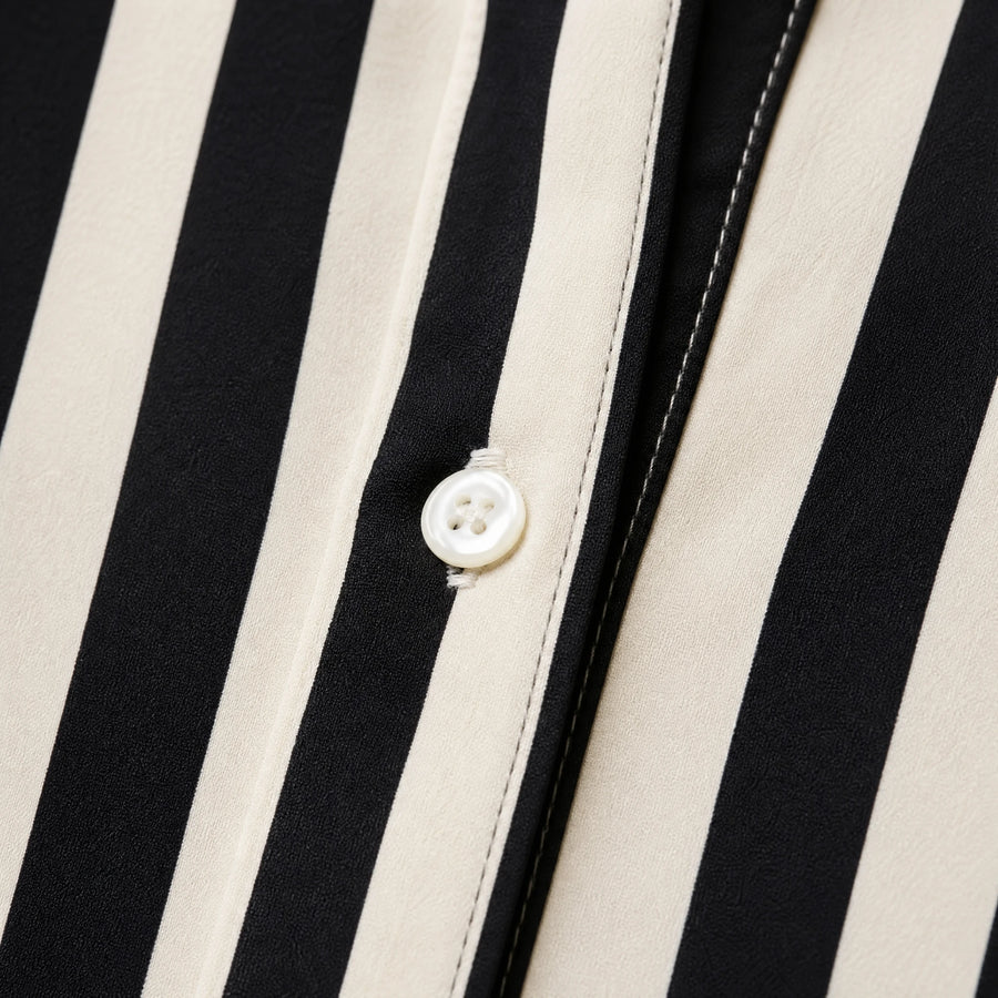 Chemise à Rayures Femme des Années 80 - close-up détail matière