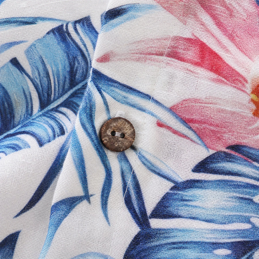 Chemise décontractée ample vintage - close-up détail matière