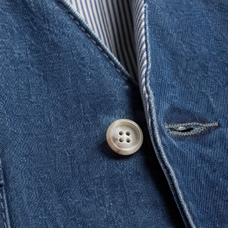 Gilet en Coton pour Homme - close-up détail matière