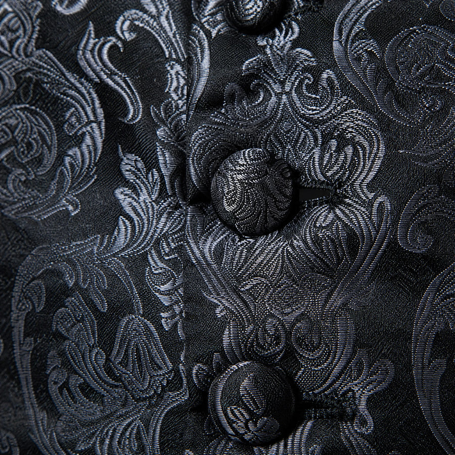 Gilet en Soie Homme Vintage - close-up détail matière