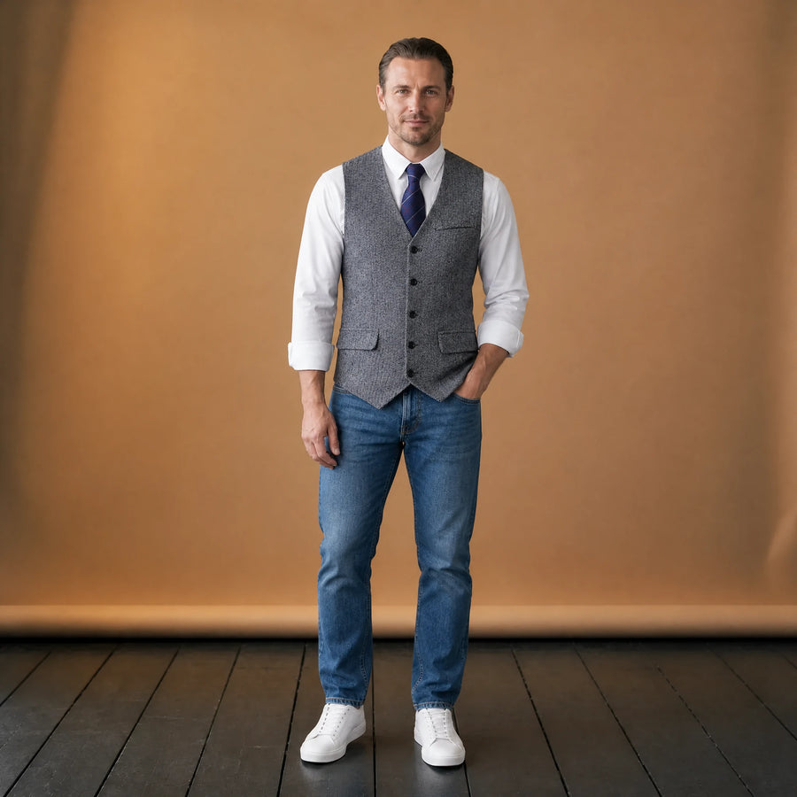 Gilet Gris Homme Vintage - VETEMENT Studio HOMME