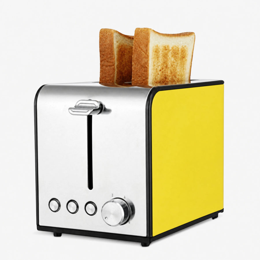Grille-Pain Vintage Inox Jaune 2 Tranches - Jaune