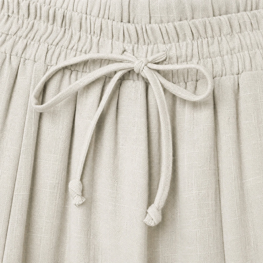Jupe Longue Blanche Vintage Boheme Chic - close-up détail matière