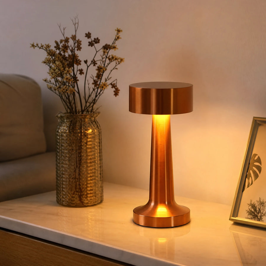 Lampe de table vintage métal champignon lumineux - OBJETS VARIES