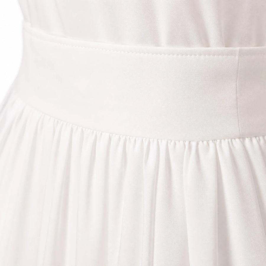 Robe Vintage Année 60 Blanche - close-up détail matière