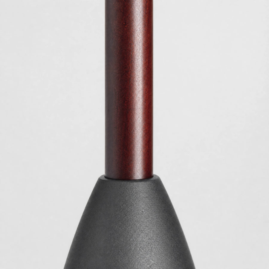 Suspension Design Conique en Aluminium Gris Anthracite - close-up détail matière