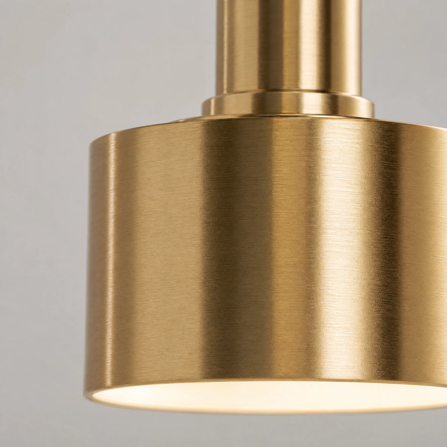 Suspension LED Design Dorée et Noire Réglable - close-up détail matière