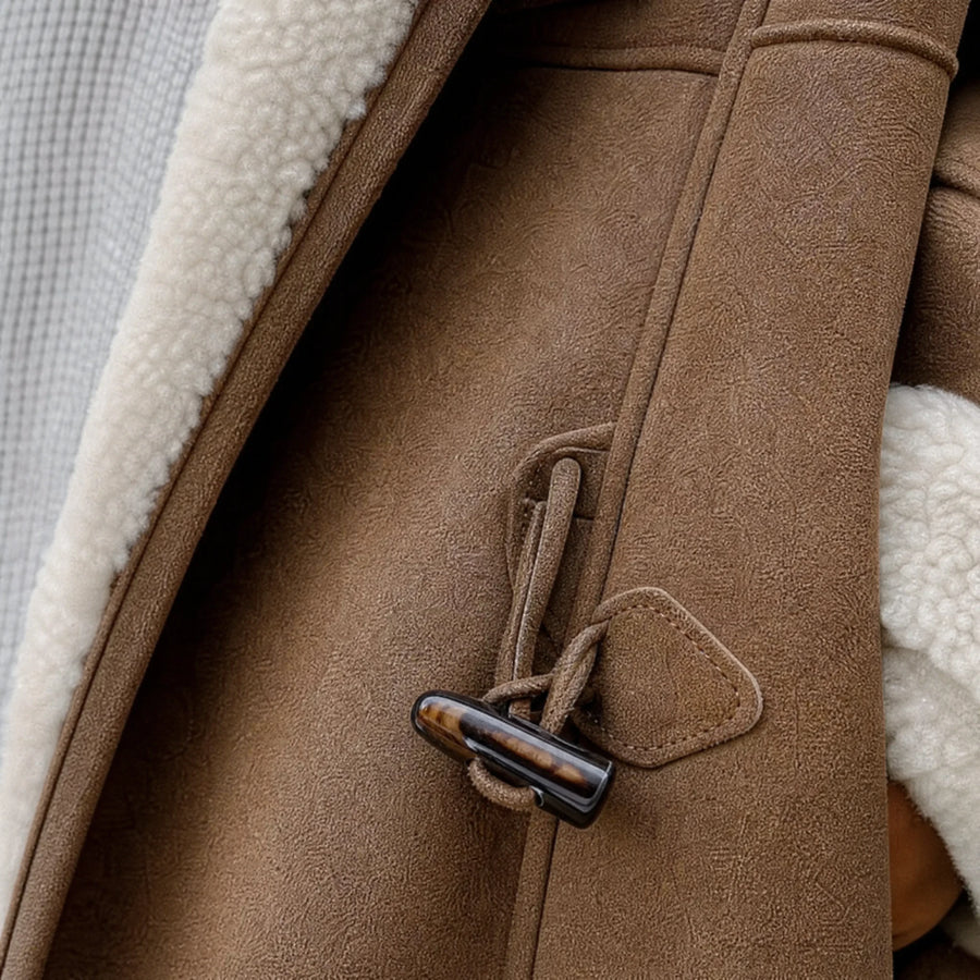 Veste Canadienne Femme Vintage - close-up détail matière