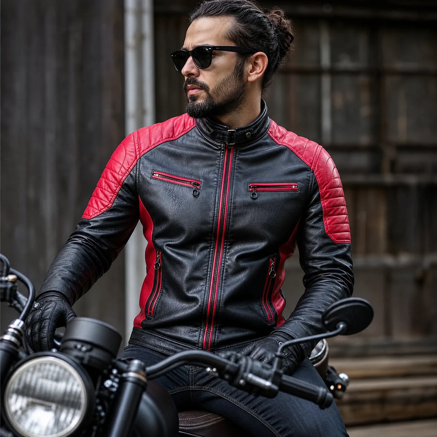 Veste de couture en PU vintage - Utilisation GLOBALE