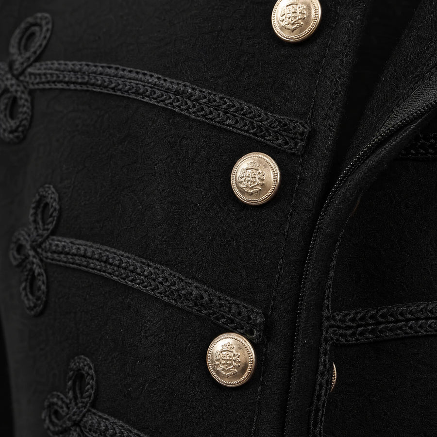 Veste Officier Homme Vintage - close-up détail matière