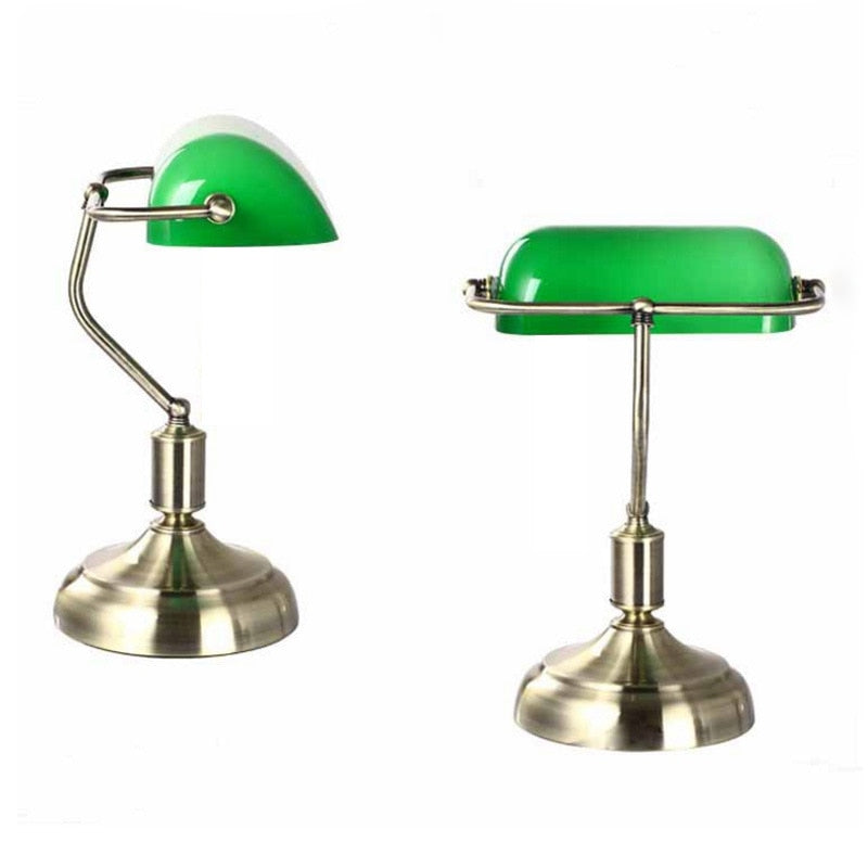 Lámpara De Escritorio Estilo Vintage Dorado Mate Con Movimientos