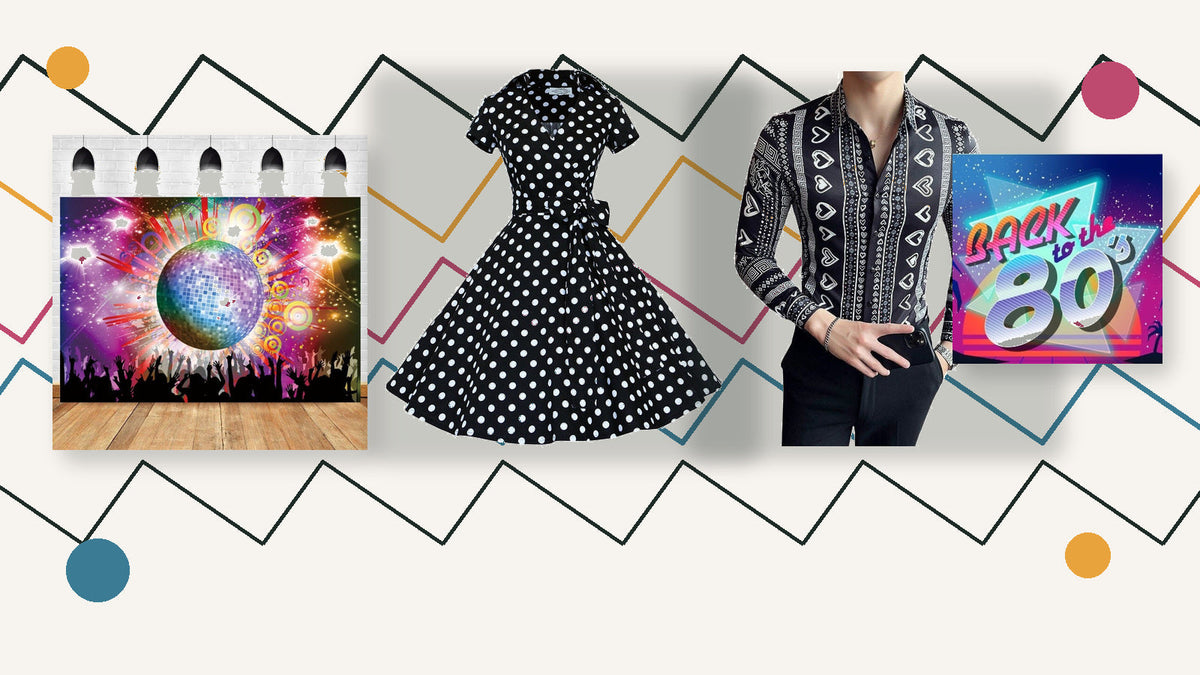 Jackson Pollock et la mode vintage : robe à pois, chemise graphique et affiches colorées sur un rythme de lignes Imagen