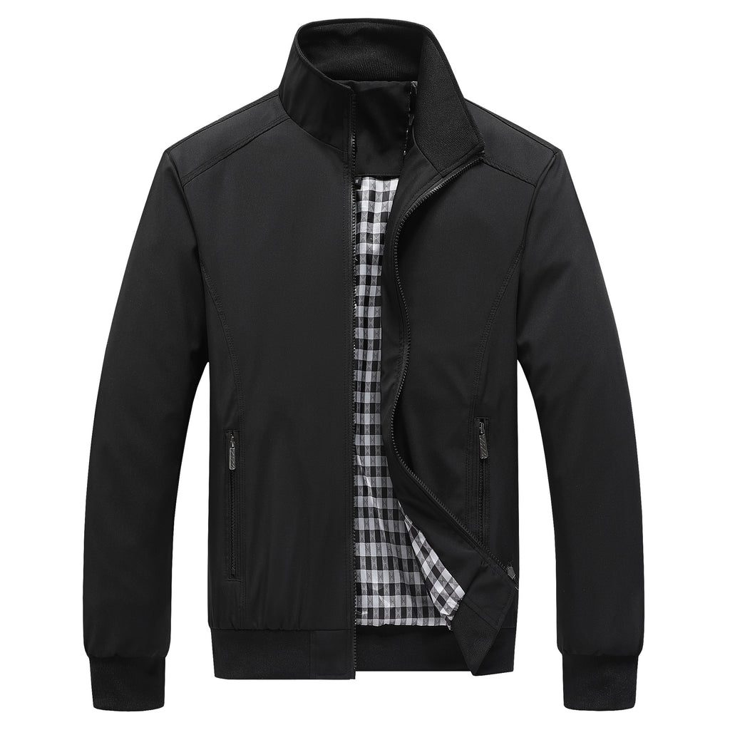 Chaqueta vintage lisa con cuello alto