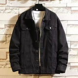 Chaqueta bomber suelta con parche de calavera vintage