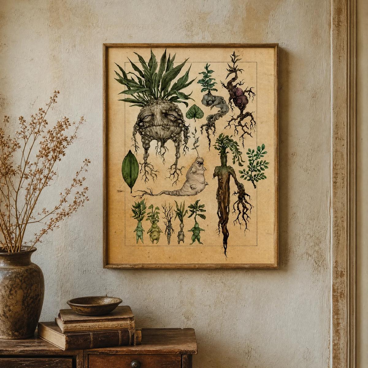 Affiche De Plante De Ginseng Vintage - ITEM MURAL