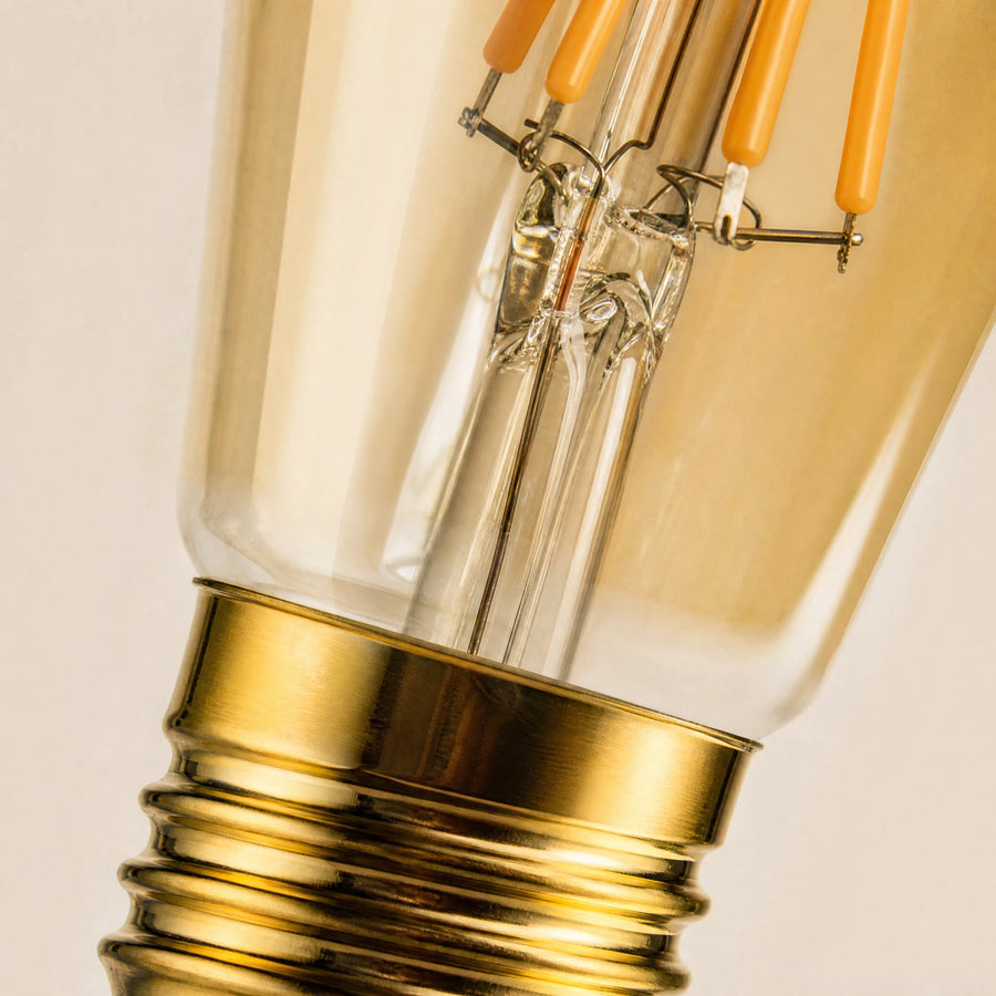 Ampoule Filament Vintage Edison E27 Lumière Chaude - close-up détail matière