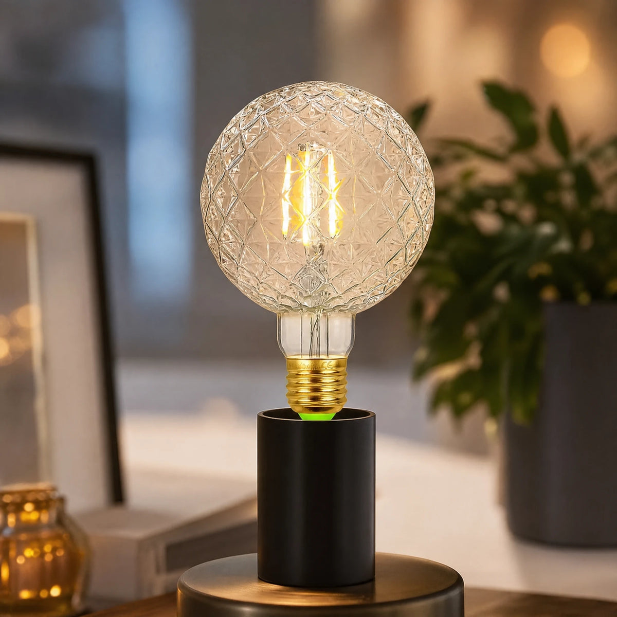 Ampoule LED Décorative Globe Verre Taillé E27 - OBJETS VARIES