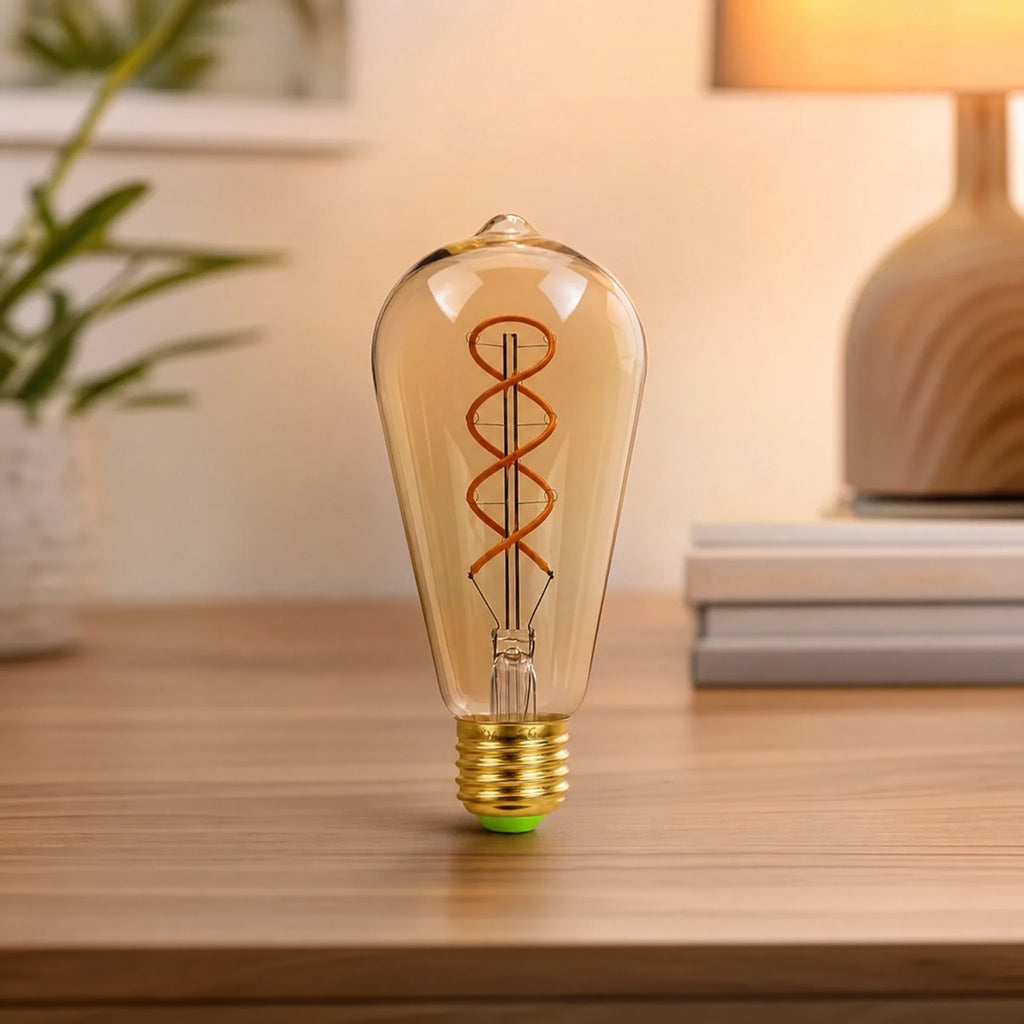 Ampoule Vintage E27 à Filament Spiral Doré - OBJETS VARIES