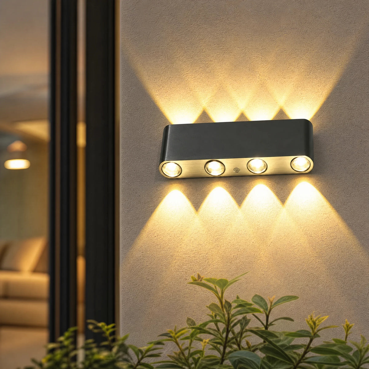 Applique Murale LED Quatre Points Lumineux Effet Double - OBJETS VARIES