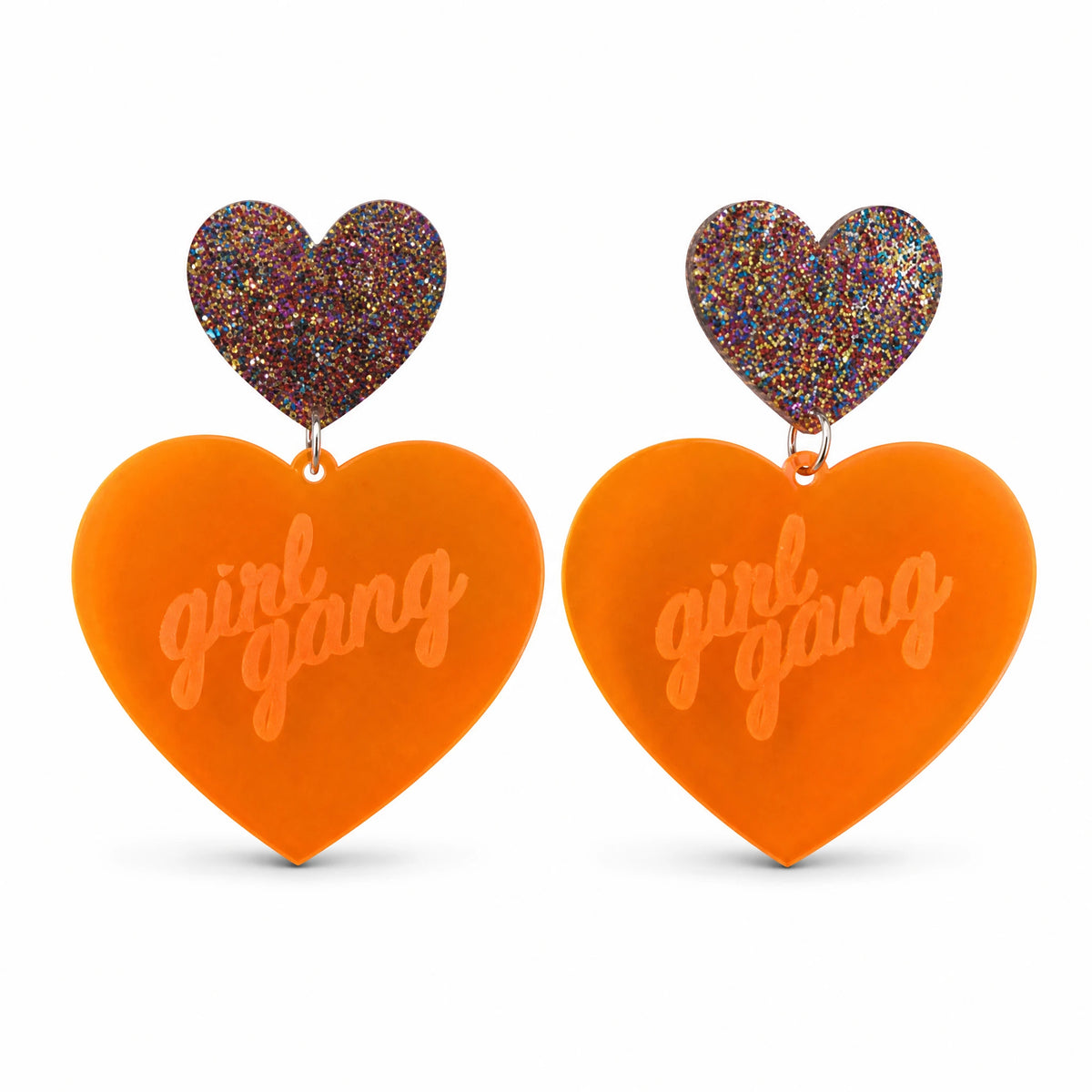 Boucle D’oreille Orange Années 80 - image principale