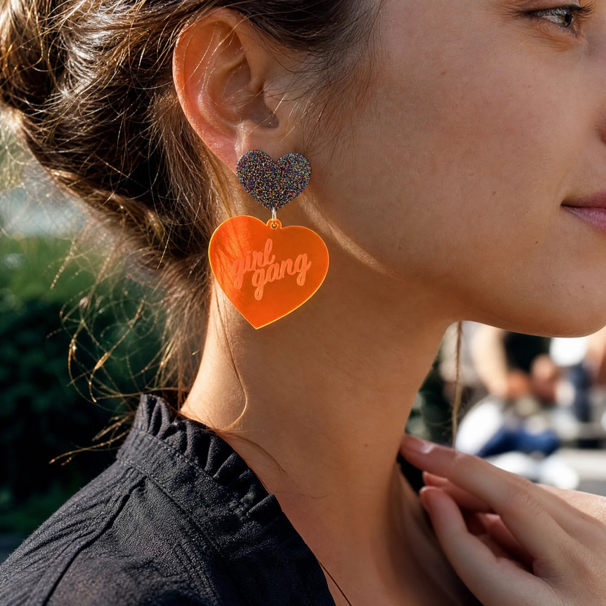 Boucle D’oreille Orange Années 80 - Utilisation GLOBALE