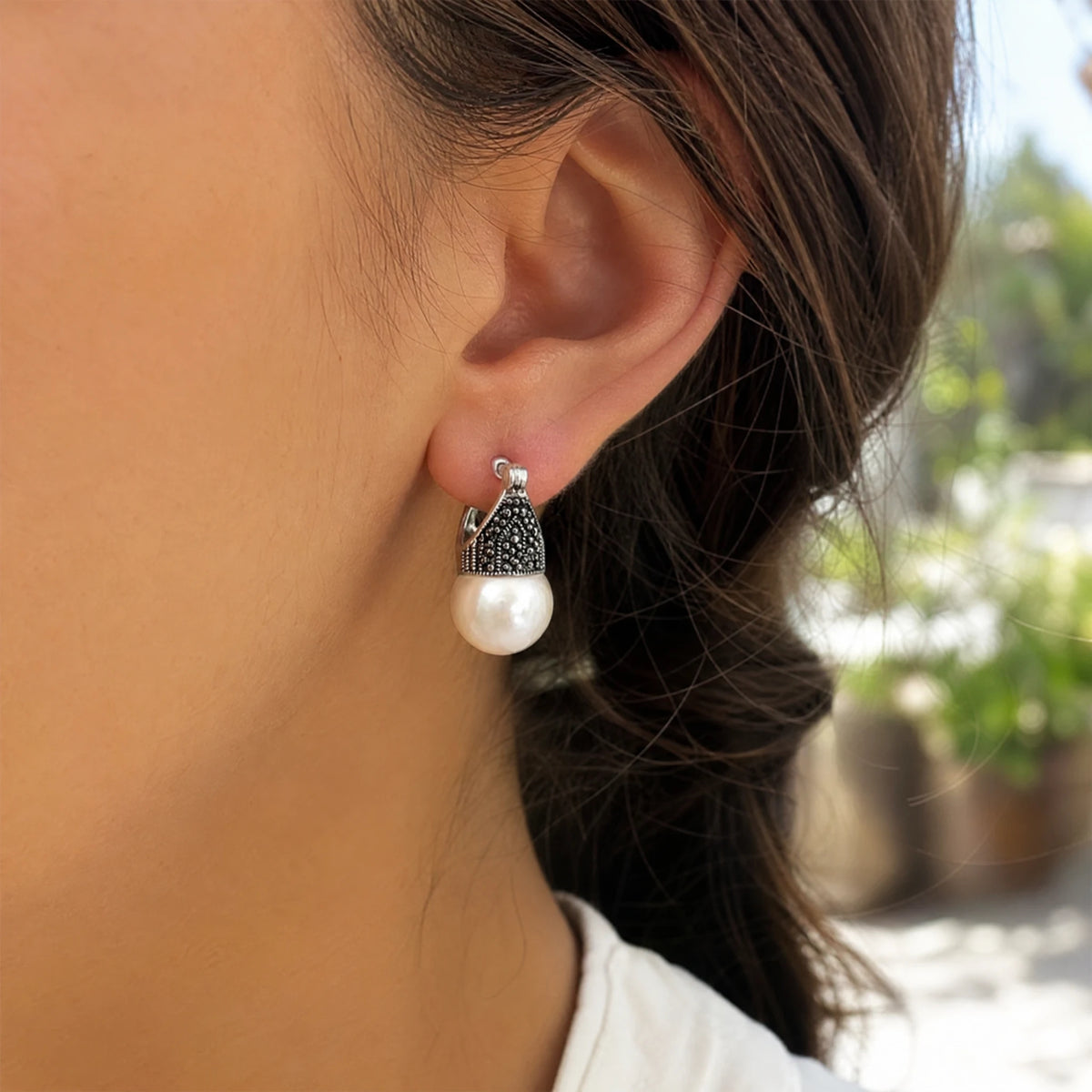 Boucles d'Oreilles Perle Vintage - Utilisation GLOBALE