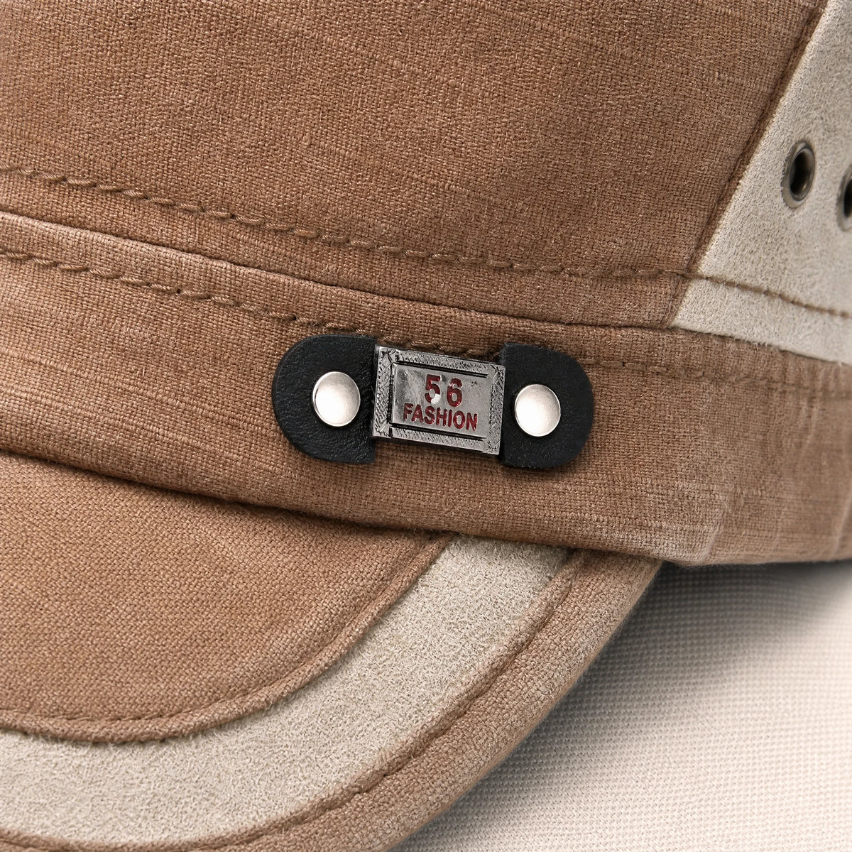 Casquette Militaire Vintage - close-up détail matière