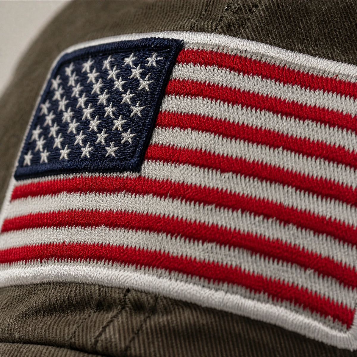 Casquette USA Vintage - close-up détail matière