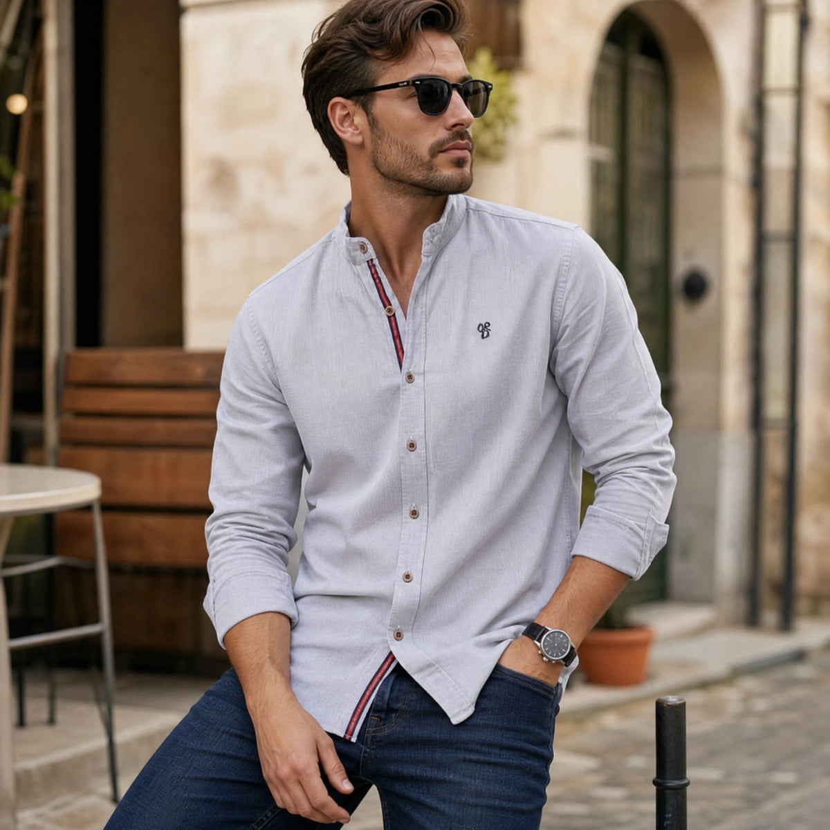 Chemise Coton Lin Homme Vintage - Utilisation GLOBALE