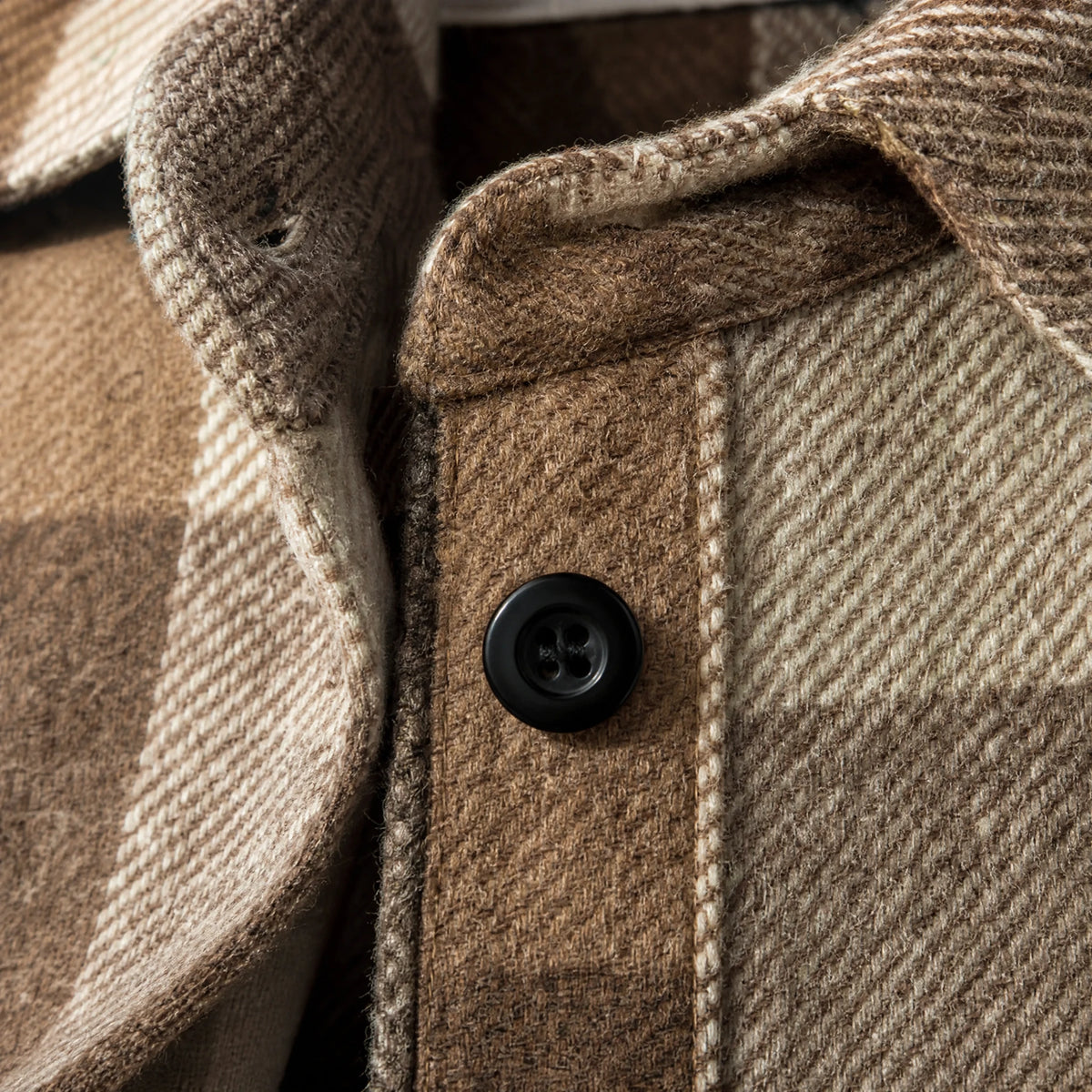 Chemise en polaire Homme Vintage - close-up détail matière