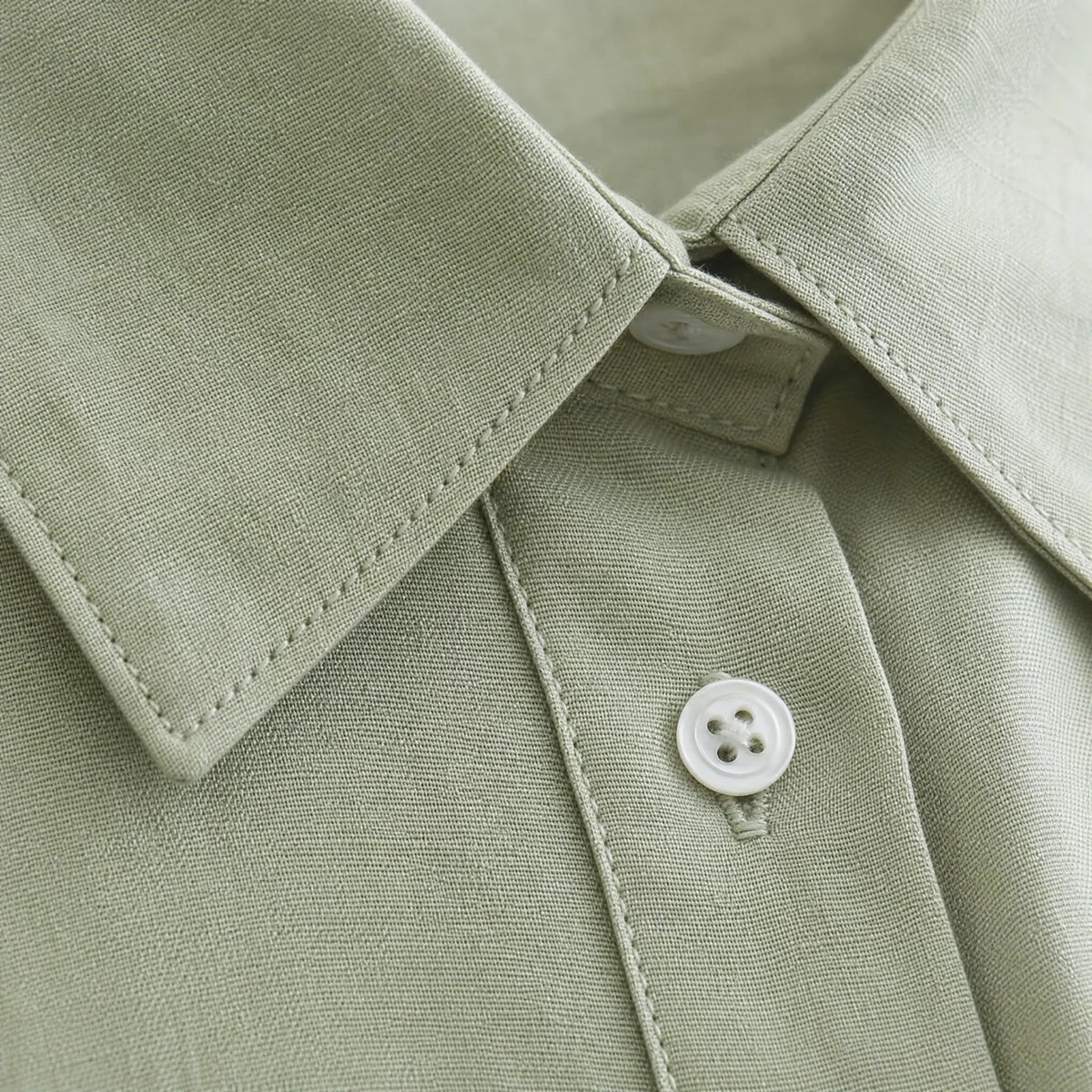 Chemise Oversize Femme Col Classique Coton - close-up détail matière