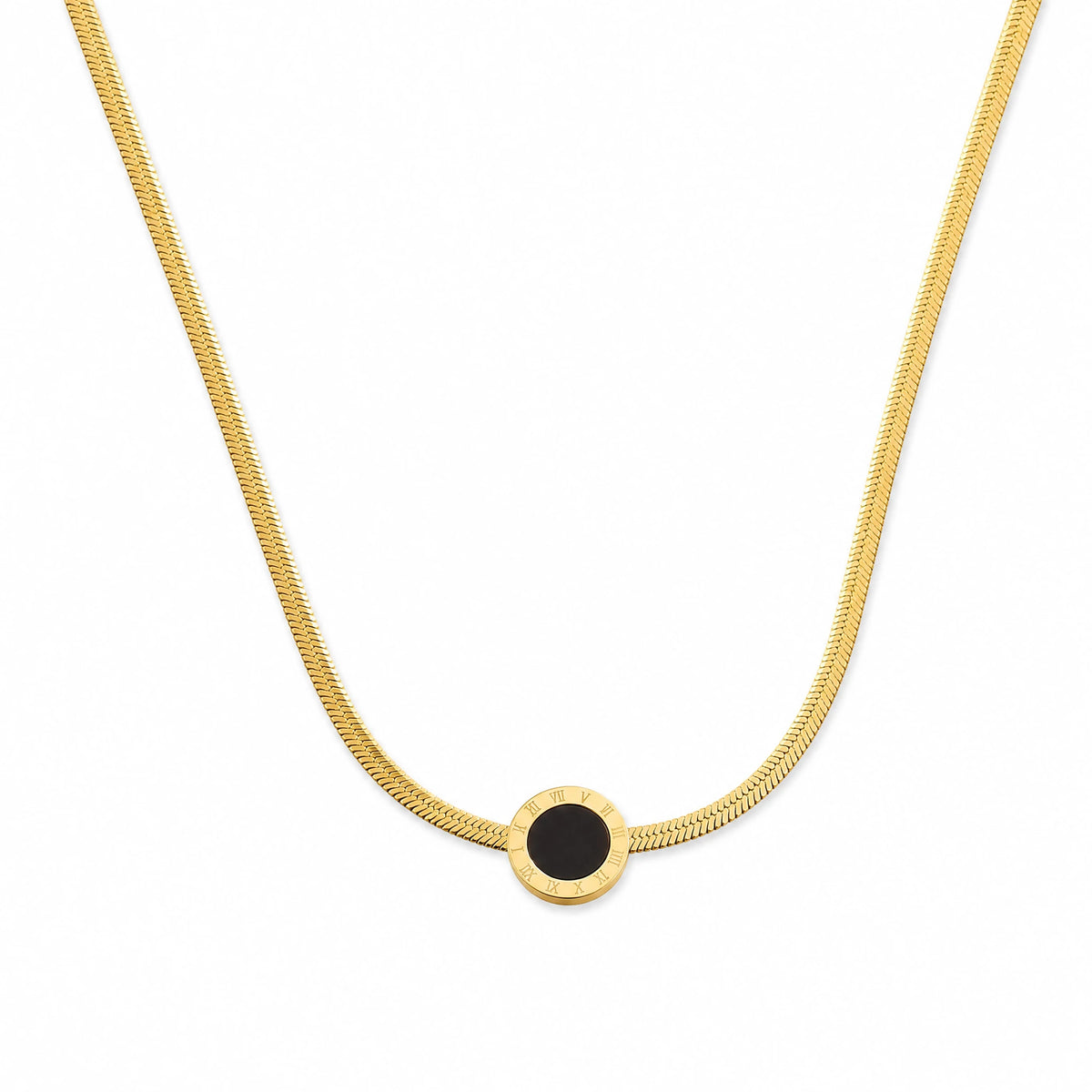 Collier Année 80 avec Pendentif orné de chiffres romains - image principale
