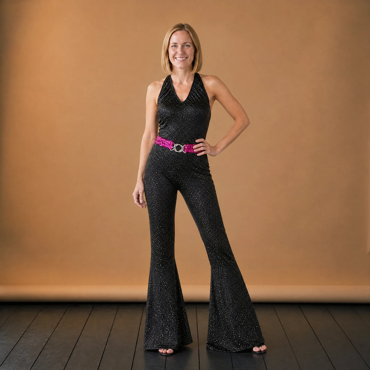 Combinaison Disco Femme à Paillettes avec Jambes Évasées - VETEMENT Studio FEMME