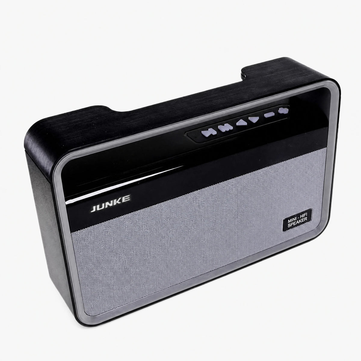 Enceinte Bluetooth Portable Compacte Style Vintage Noir - Gris