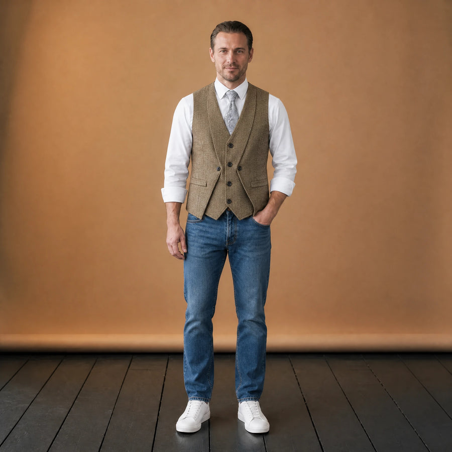 Faux Gilet de Costume deux Pièces pour Homme - VETEMENT Studio HOMME