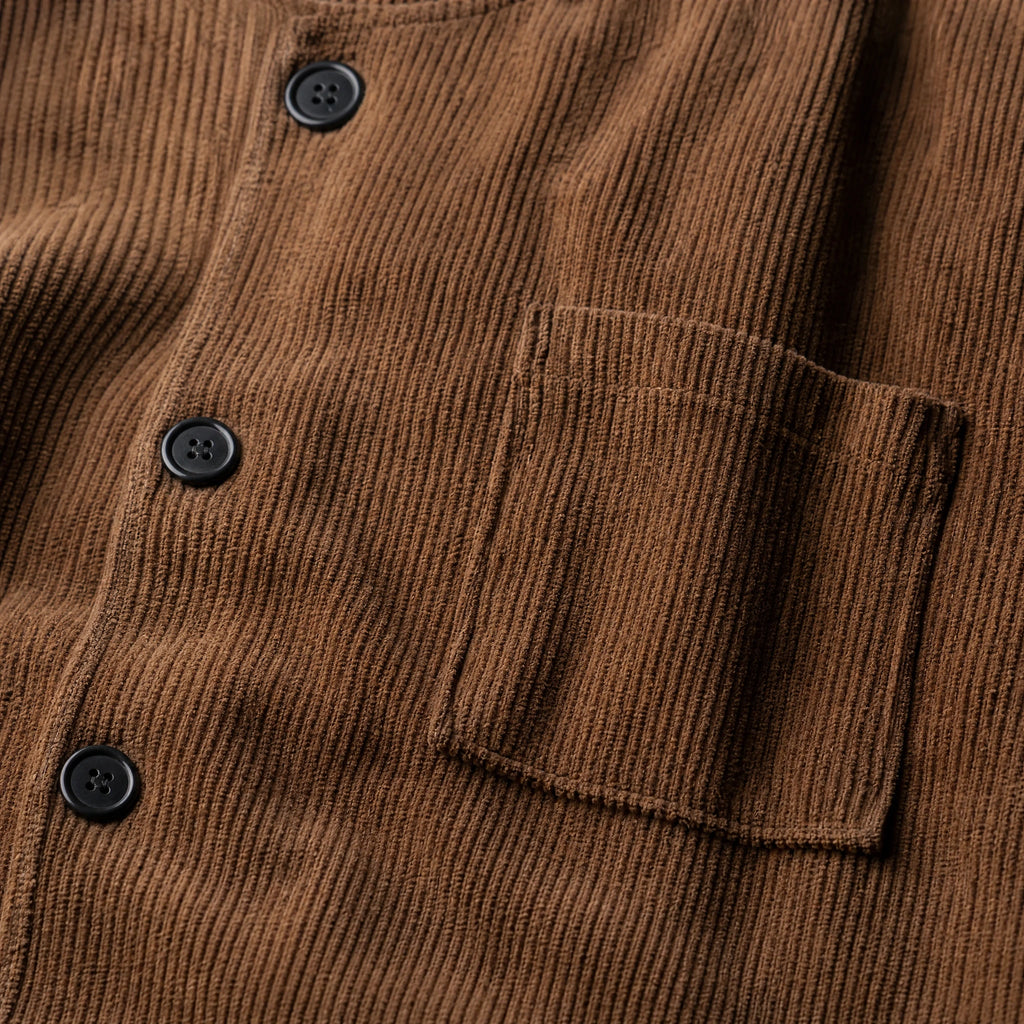 Gilet ample multi-poches vintage - close-up détail matière