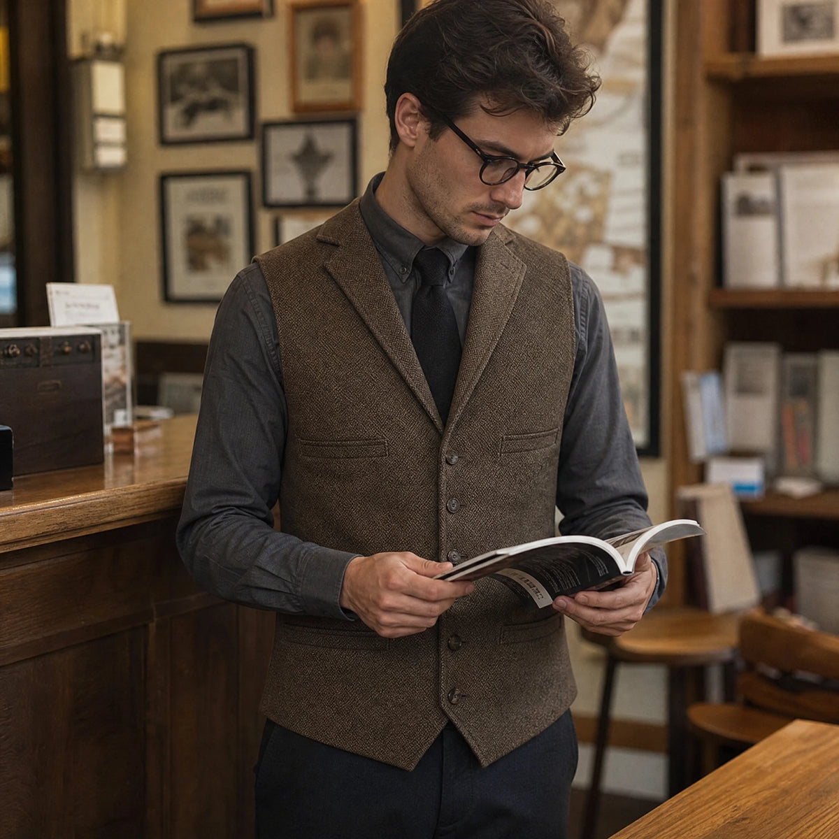Gilet de Costume Classique pour Homme Vintage - Utilisation GLOBALE
