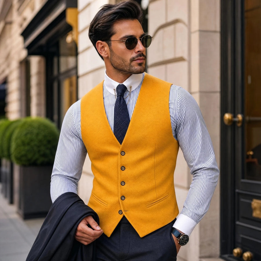 Gilet de costume couleur jaune vintage - Utilisation GLOBALE