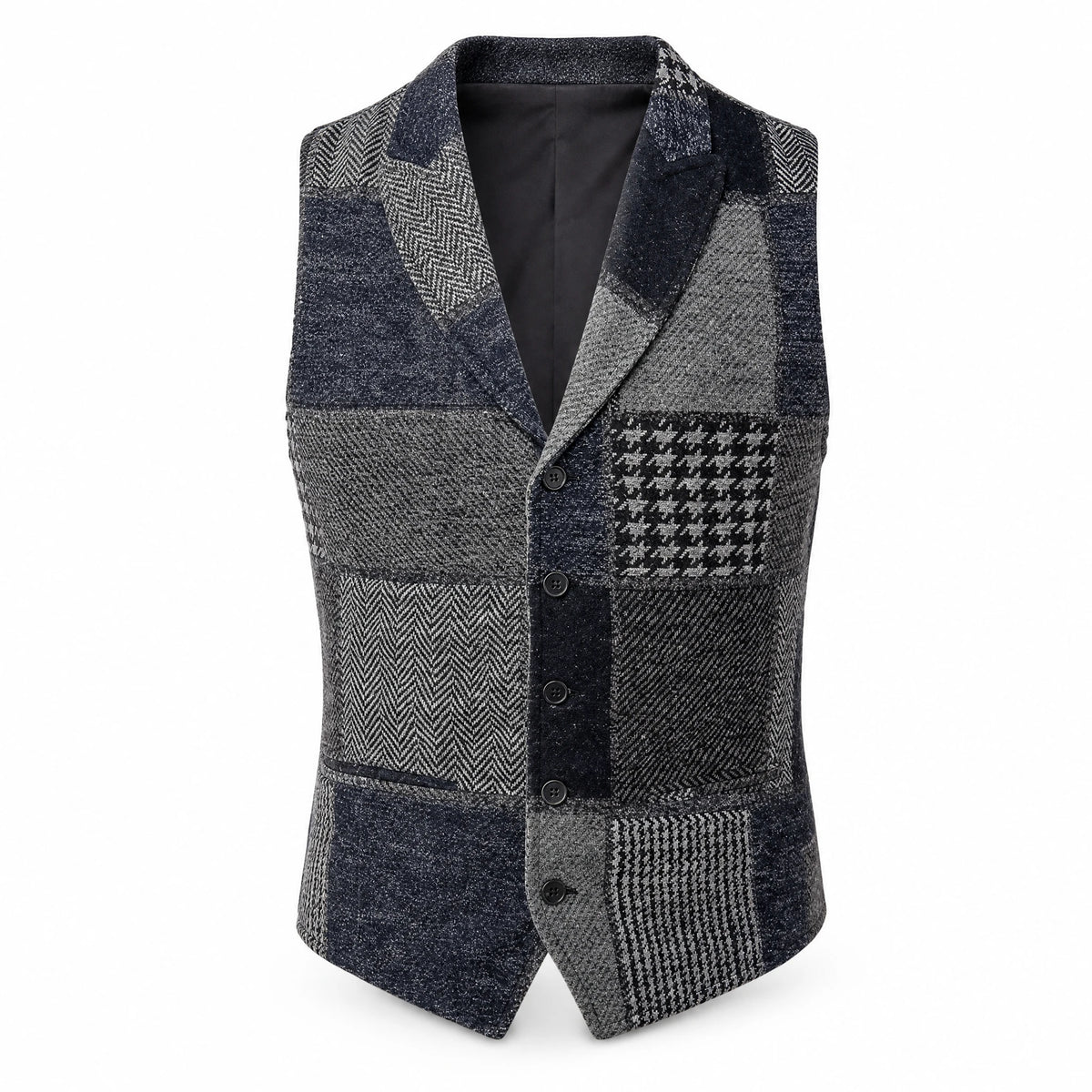 Gilet de costume slim color block vintage - image principale
