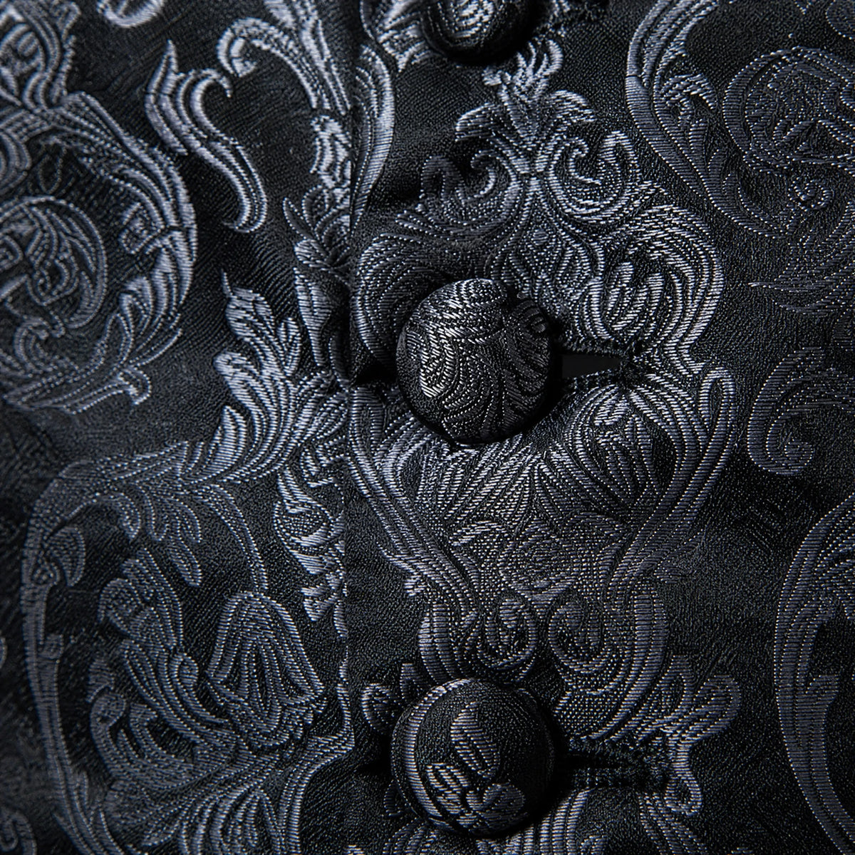 Gilet en Soie Homme Vintage - close-up détail matière