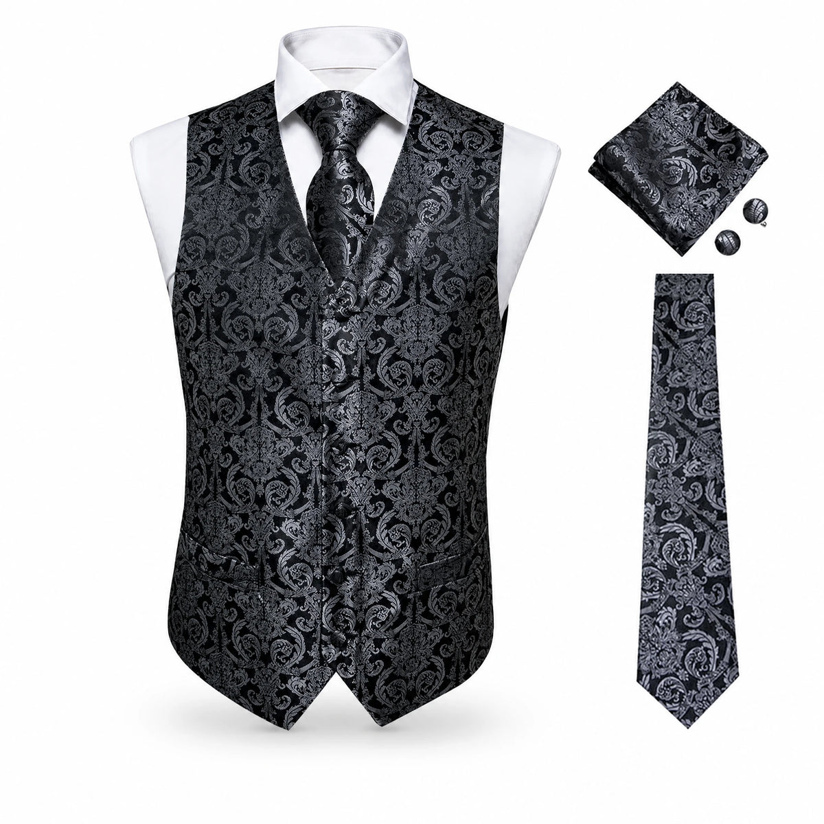 Gilet en Soie Homme Vintage - image principale