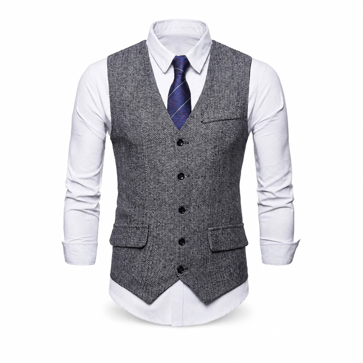 Gilet Gris Homme Vintage - image principale