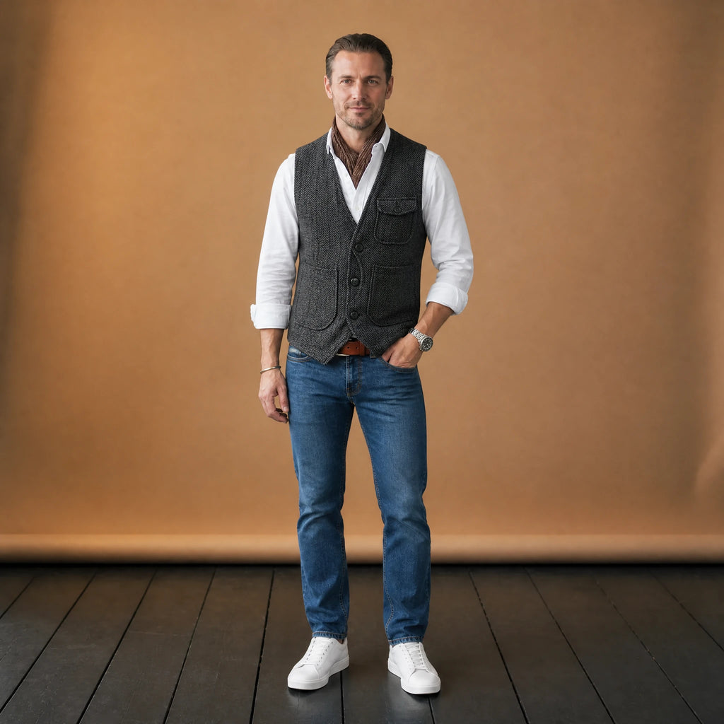 Gilet Laine Vintage Homme - VETEMENT Studio HOMME