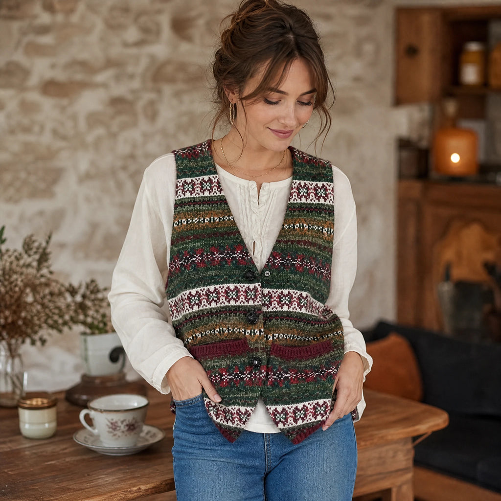 Gilet sans Manche Vintage Femme - Utilisation GLOBALE