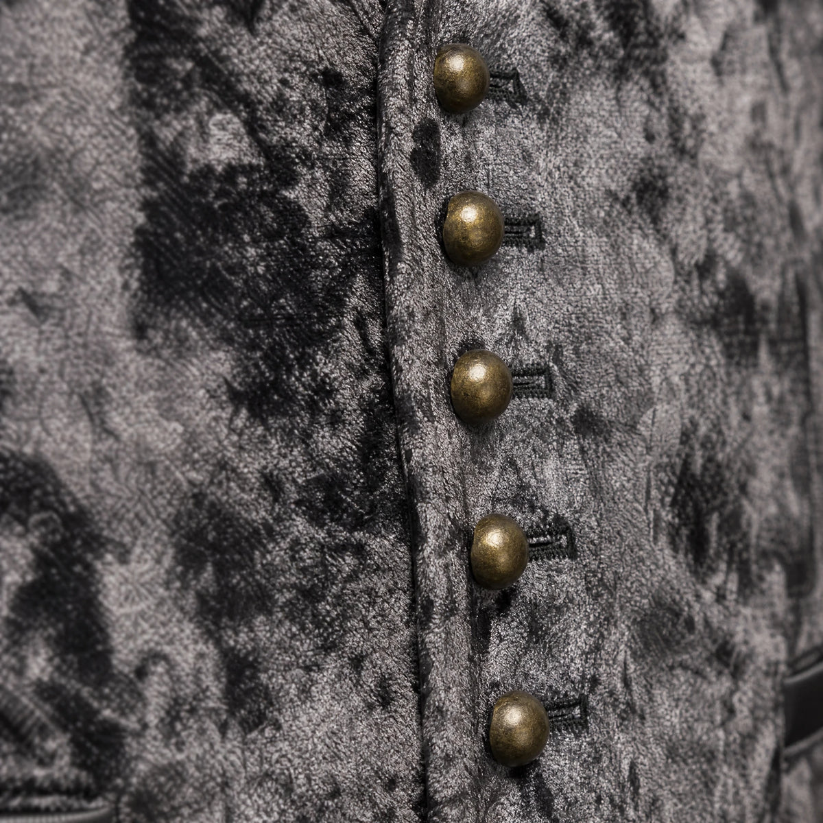Gilet sans manches homme vintage à motifs - close-up détail matière