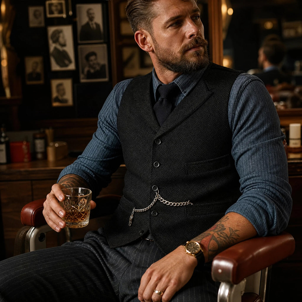 Gilet Vintage noir - Utilisation GLOBALE