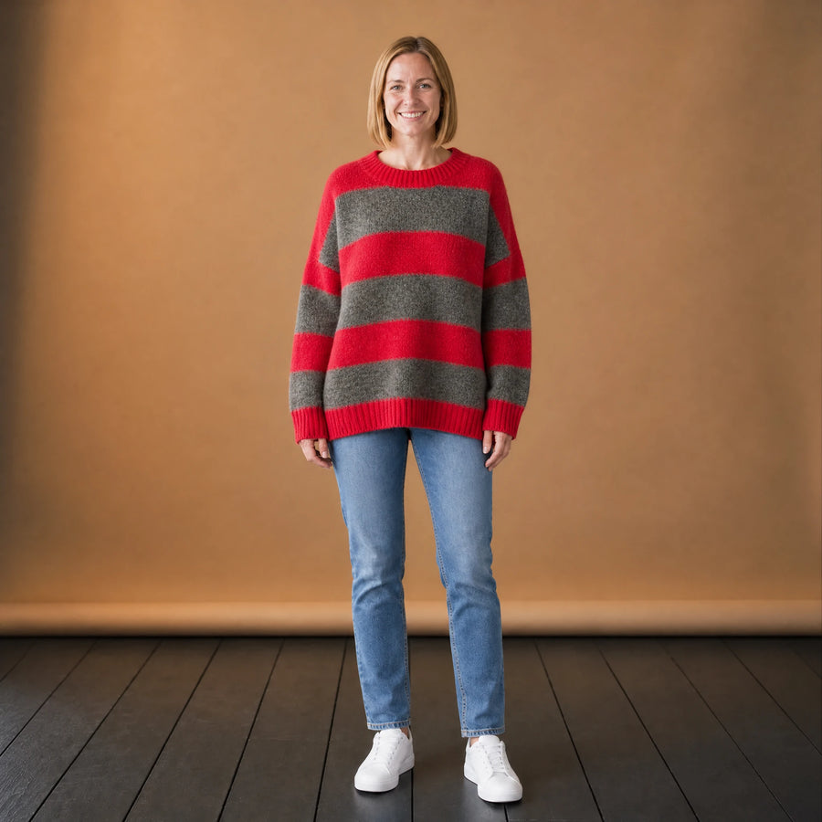 Gros Pull rayure en Laine Femme Année 80 - VETEMENT Studio FEMME