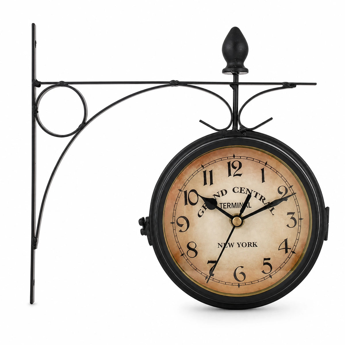 Horloge de Gare Murale Double Face Style Vintage - image principale