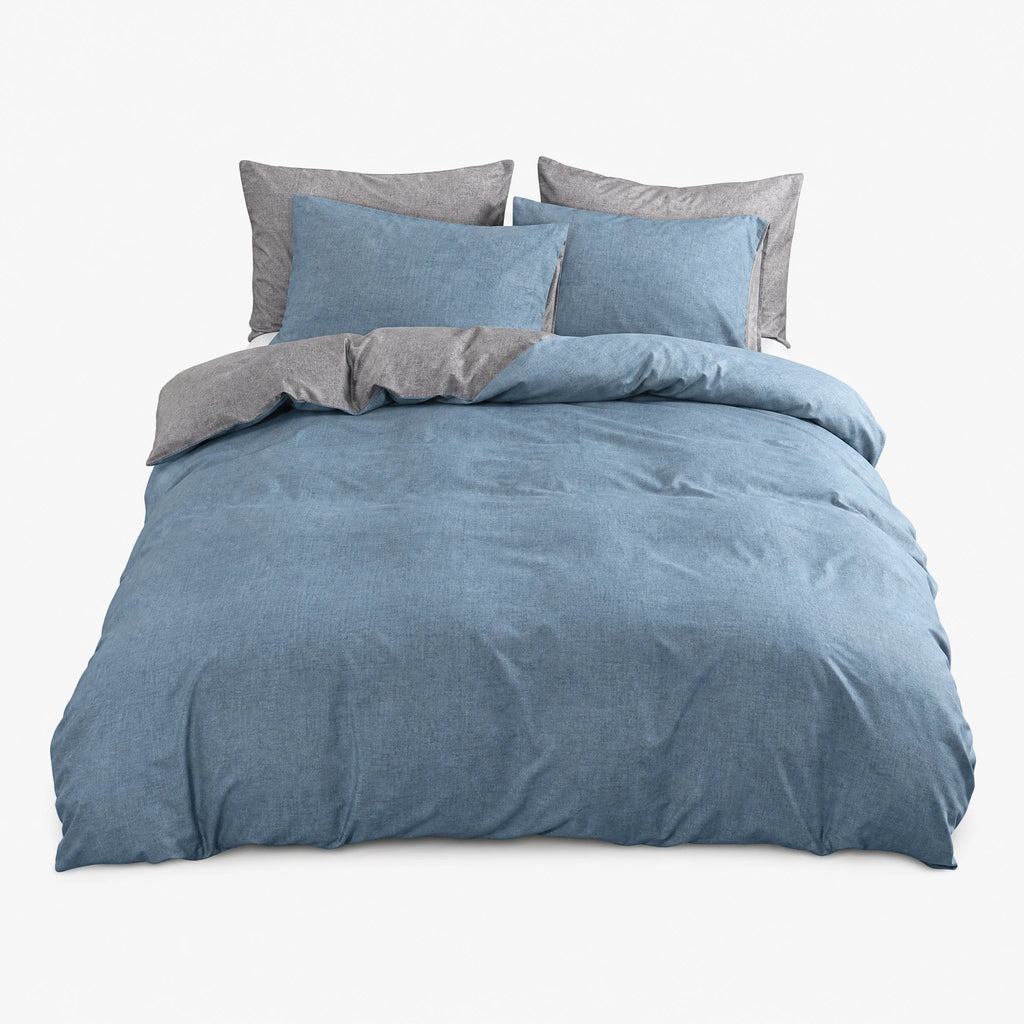 Housse de couette bicolore rose et gris réversible - 3 / US Twin size 2 pcs … (10 tailles)