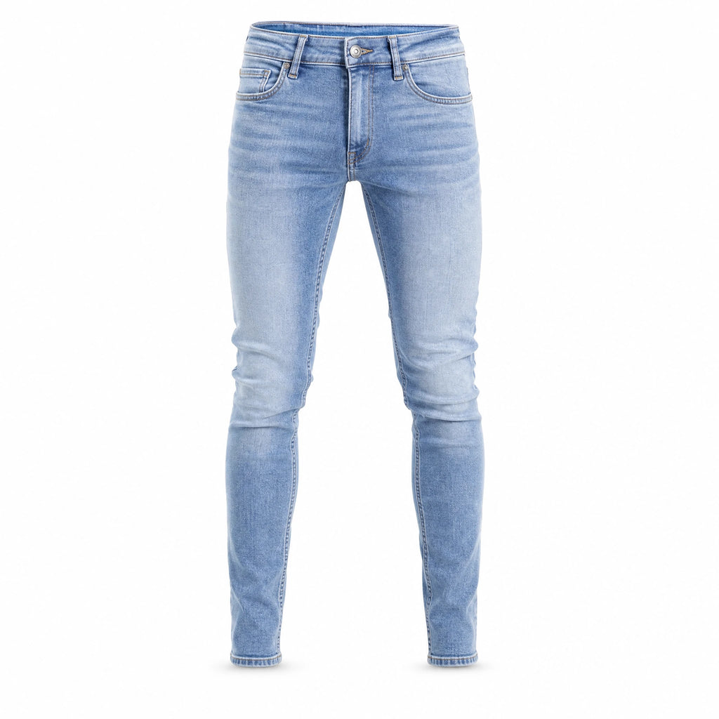 Jean crayon stretch couleur unie pour homme vintage - image principale